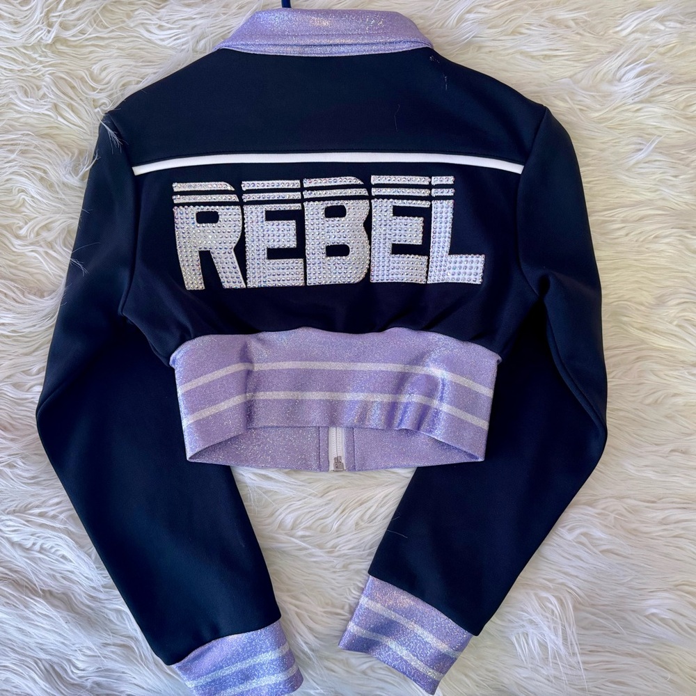 Rebel Athletic Jacket - Black and Purple